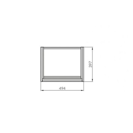Mobilier suspendat Cersanit, Crea, cu doua sertare, 50 cm, stejar [2]