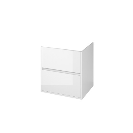 Mobilier suspendat Cersanit, Crea, cu doua sertare, 60 cm, alb [3]