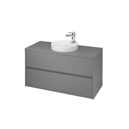 Mobilier Baie - Mobilier suspendat Cersanit, Crea, pentru lavoar pe blat, 100 cm, gri
