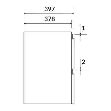 Mobilier suspendat, Cersanit, Moduo, pentru lavoar incastrabil, 50 cm, alb [2]