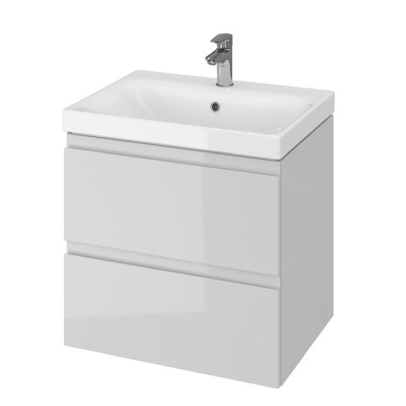 Mobilier Baie - Mobilier suspendat Cersanit, Moduo, pentru lavoar incastrabil, 60 cm, gri