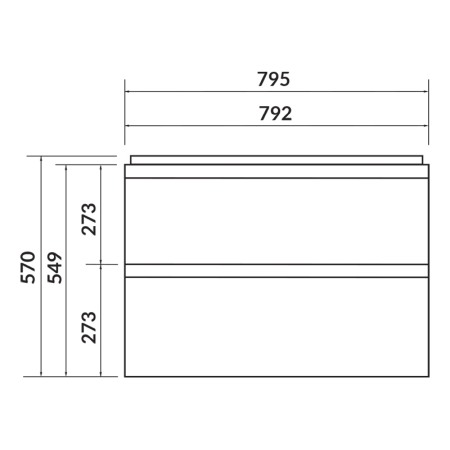 Mobilier suspendat Cersanit, Moduo Slim, pentru lavoar incastrabil, 80 cm, alb [1]