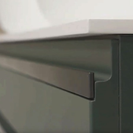 Mobilier suspendat, Kolpasan, Alexis, pentru lavoar pe blat 100 cm, Dark Concrete [2]