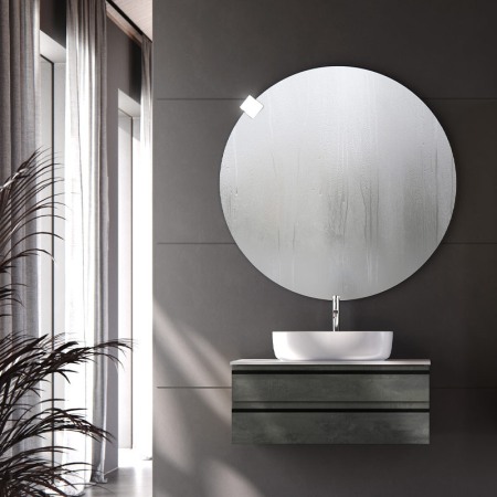 Mobilier suspendat, Kolpasan, Alexis, pentru lavoar pe blat 80 cm, Dark Concrete [2]