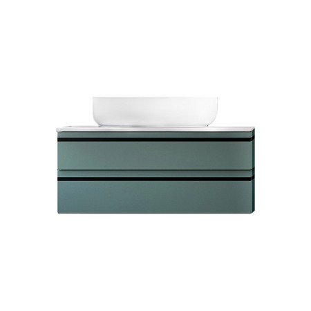 Mobilier Lavoar baie - Mobilier suspendat Kolpasan, Alexis, pentru lavoar pe blat, 80 cm, Green