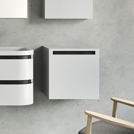 Mobilier Baie - Mobilier suspendat, Kolpasan, Vittoria, cu 1 usa, alb mat