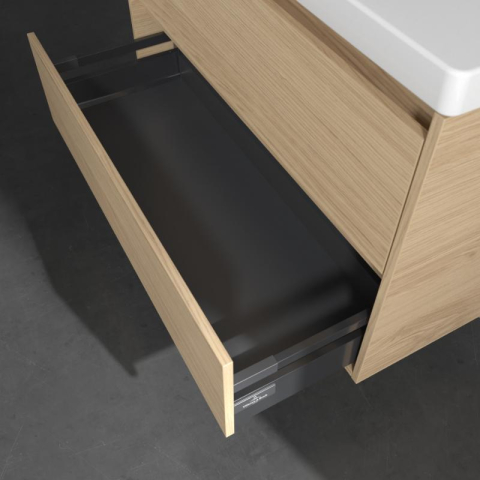 Mobilier suspendat lavoar Villeroy & Boch Skyla 100 cm, 2 sertare Soft Close, Nordic Oak [6]