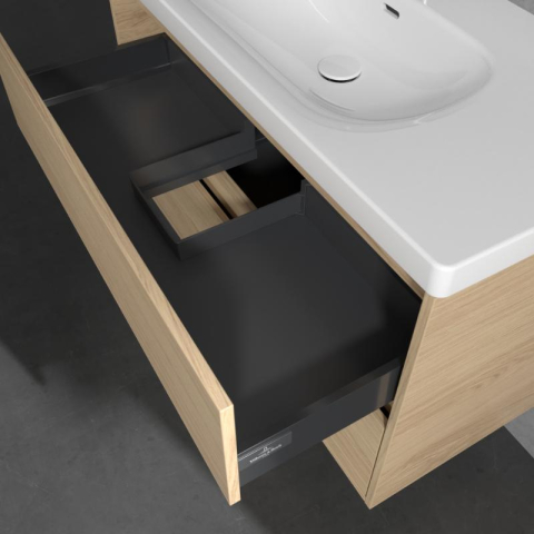 Mobilier suspendat lavoar Villeroy & Boch Skyla 100 cm, 2 sertare Soft Close, Nordic Oak [5]