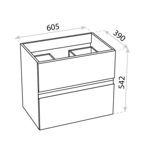 Mobilier suspendat pentru lavoar, Fluminia, Amalfi, 60 cm, alb [2]