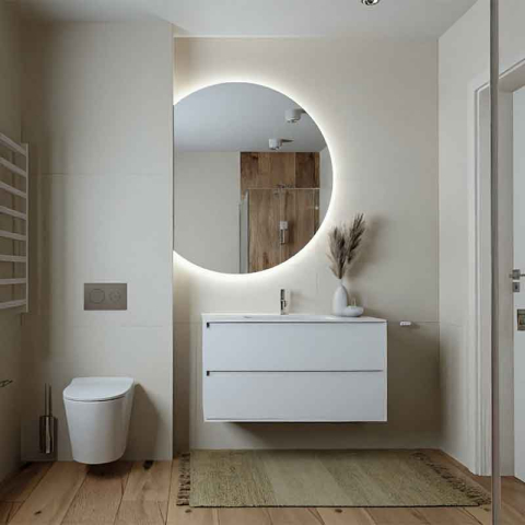 Mobilier suspendat pentru lavoar, Fluminia, Amalfi, 60 cm, alb [1]
