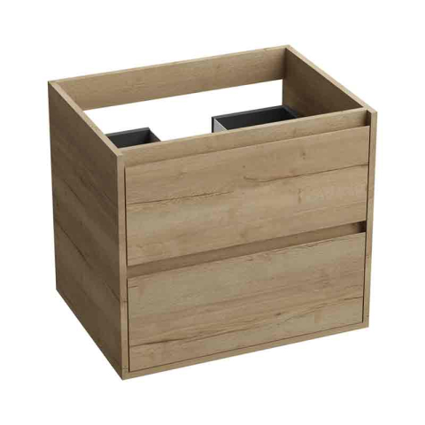 Mobilier Lavoar baie - Mobilier suspendat pentru lavoar, Spectrum, Manitoba, 60 cm, ornamente nuc, finisaj nuc