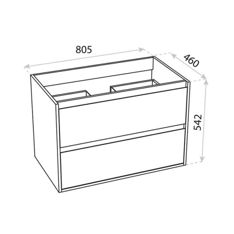 Mobilier suspendat pentru lavoar, Spectrum, Manitoba, 80 cm, alb [3]