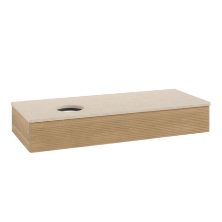 Mobilier Lavoar baie - Mobilier suspendat pentru lavoar, Villeroy & Boch, Antao, 120 cm, cu un sertar, crem/stejar