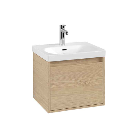 Mobilier Baie - Mobilier suspendat pentru lavoar Villeroy&Boch Skyla, 1 sertar Soft Close, 55 cm, nordic oak
