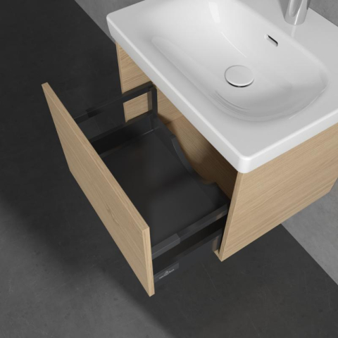 Mobilier suspendat pentru lavoar Villeroy&Boch Skyla, 1 sertar Soft Close, 55 cm, nordic oak [5]