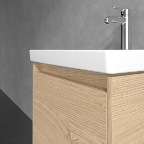 Mobilier suspendat pentru lavoar Villeroy&Boch Skyla, 1 sertar Soft Close, 55 cm, nordic oak [4]