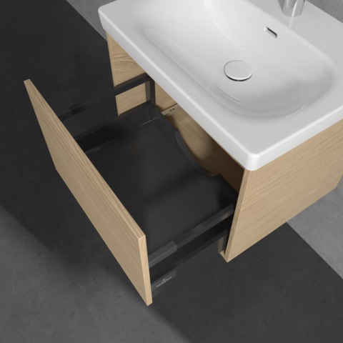 Mobilier suspendat pentru lavoar Villeroy & Boch Skyla 60 cm, 1 sertar Soft Close, nordic oak [5]