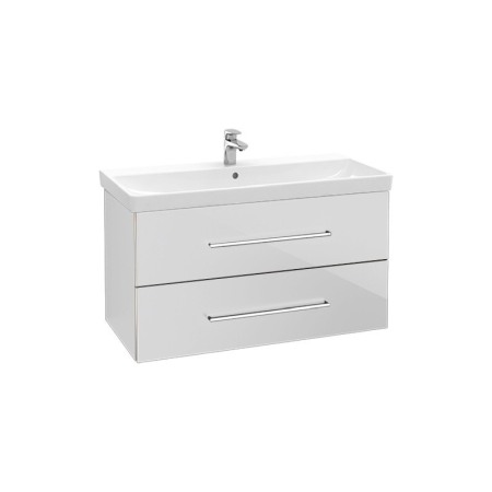 Mobilier Lavoar baie - Mobilier Villeroy & Boch, Avento, 100 cm, suspendat cu 2 sertare, alb