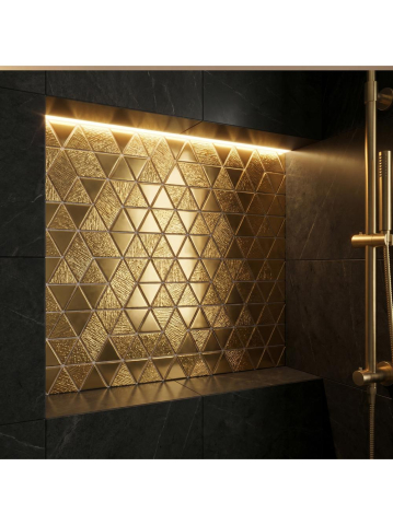 Mozaic de Perete Glass REA P14459 Auriu Lucios 355x285mm [3]