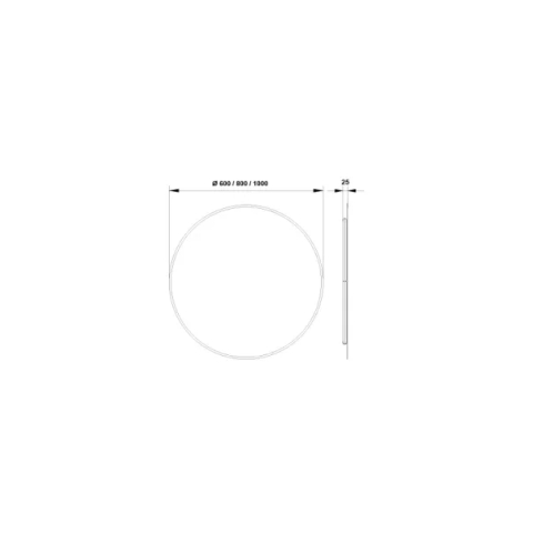 Oglinda cu iluminare Led Gala Diam 100x100 cm negru [1]