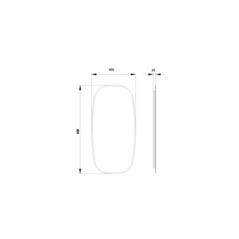Oglinda cu iluminare Led Gala Eire 90x45 cm auriu [2]