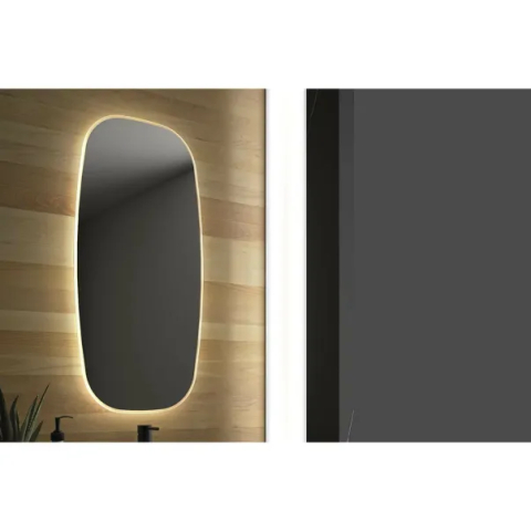 Oglinzi baie si corpuri iluminat - Oglinda cu iluminare Led Gala Eire 90x45 cm negru