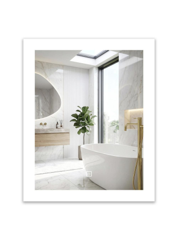 Oglinda LED baie Rea SAB-3426 60x80cm rama mata anti-aburire dimmer [7]