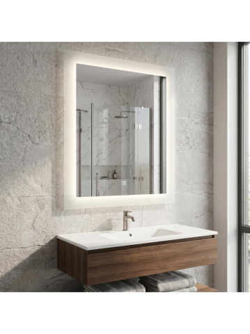 Oglinda LED baie Rea SAB-3426 60x80cm rama mata anti-aburire dimmer [4]