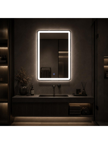 Oglinda LED 60x80cm Rea SAB-3451 rama mata laptoasa baie [2]