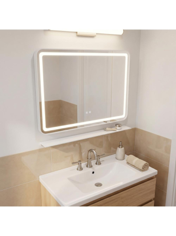 Oglindă de perete LED cu raft 80x60 cm L-8060 [3]