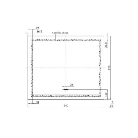 Oglinda Fluminia, Ando 90, dreptunghiulara, cu LED, 3 culori, dezaburire, 90 cm [1]