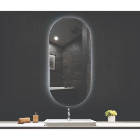 Oglindă, Fluminia, Dali Ambient 50, ovală, cu iluminare LED, 3 culori, dezaburire [3]