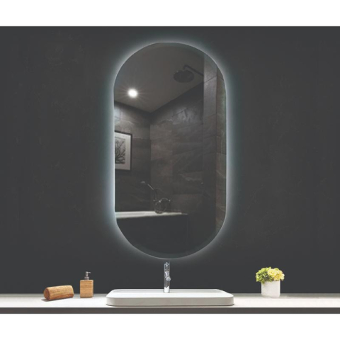 Oglindă, Fluminia, Dali Ambient 60, ovală, cu iluminare LED, 3 culori, dezaburire [3]