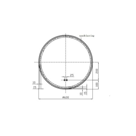Oglinda Fluminia, Gold-Lady-60, rotunda, cu iluminare LED si rama aurie [1]