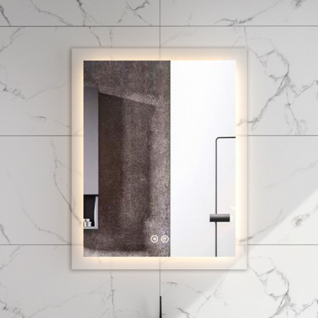 Oglinzi cu iluminare - Oglinda Fluminia, Miro 60, dreptunghiulara, cu LED, 2 culori, dezaburire, 60 cm