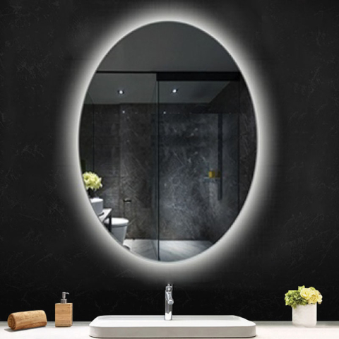 Oglinzi cu iluminare - Oglindă, Fluminia, Picasso Ambient 60, ovală, cu iluminare LED, 3 culori, dezaburire