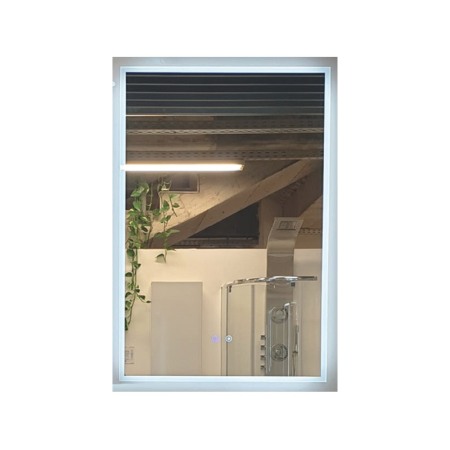 Oglinzi cu iluminare - Oglinda Fluminia, Siza 90, dreptunghiulara, cu rama de aluminiu si iluminare LED, 3 culori