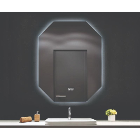Oglindă, Fluminia, Turner Ambient 60, 8 laturi, cu iluminare LED, 3 culori, dezaburire [3]