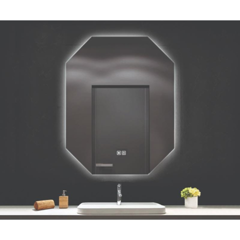 Oglindă, Fluminia, Turner Ambient 60, 8 laturi, cu iluminare LED, 3 culori, dezaburire [2]