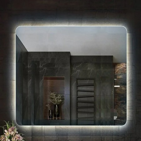 Oglindă Fluminia, Verona-80, pătrată, 80 x 80 cm, cu LED Ambiental Light, 3 culori, dezaburire [4]