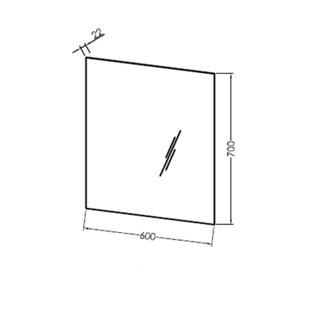 Oglinda Kolpasan, Sava, dreptunghiulara, cu rama de aluminiu, 60 x h70 cm [1]