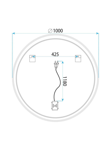 Oglindă LED 100cm HZJ100 [10]