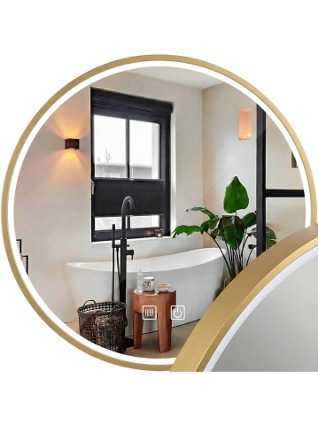 Mobilier Baie - Oglindă LED 100cm MMJ auriu periat