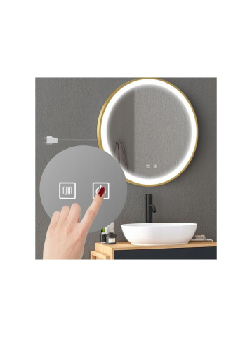 Oglindă LED 100cm MMJ auriu periat [6]