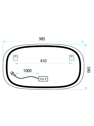 Oglindă LED 100x60cm TOP-4 [7]