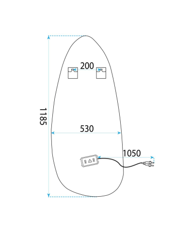 Oglindă LED 120x55cm YH-3359 [4]