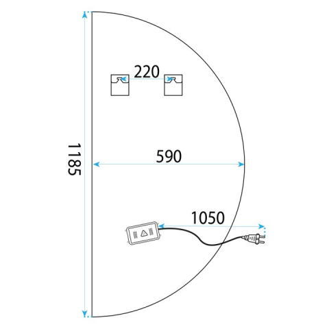 Oglindă LED 120x60 YH-3360 [2]