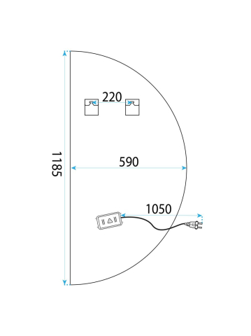 Oglindă LED 120x60 YH-3360 [2]