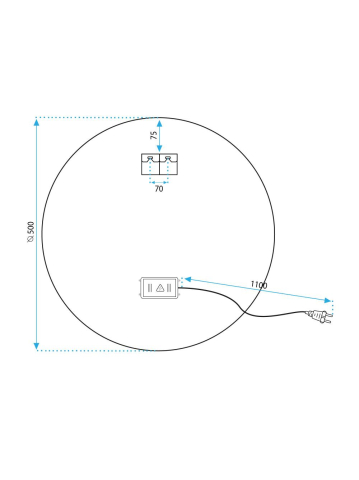 Oglindă LED  50cm BAS P11239 [8]