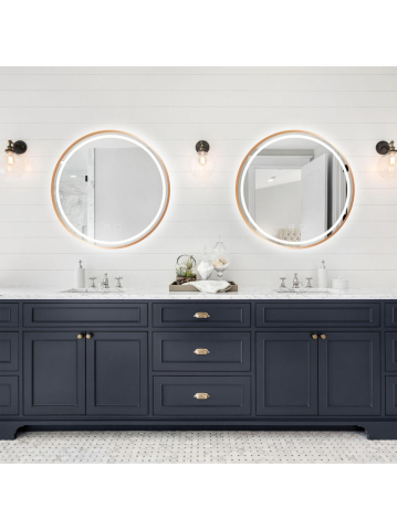 Oglindă LED 50cm MMJ cupru periat [7]